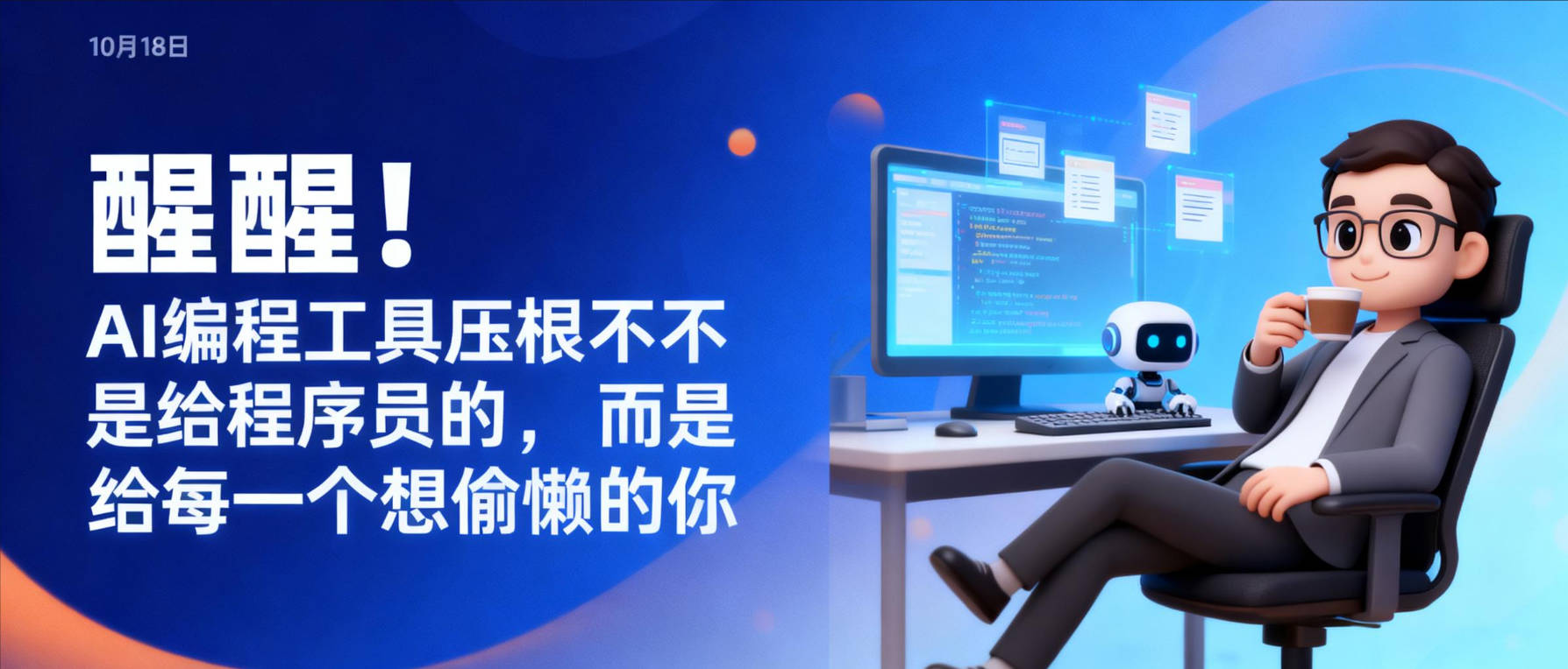 醒醒！AI编程工具压根不是给程序员的，而是给每一个想“偷懒”的你