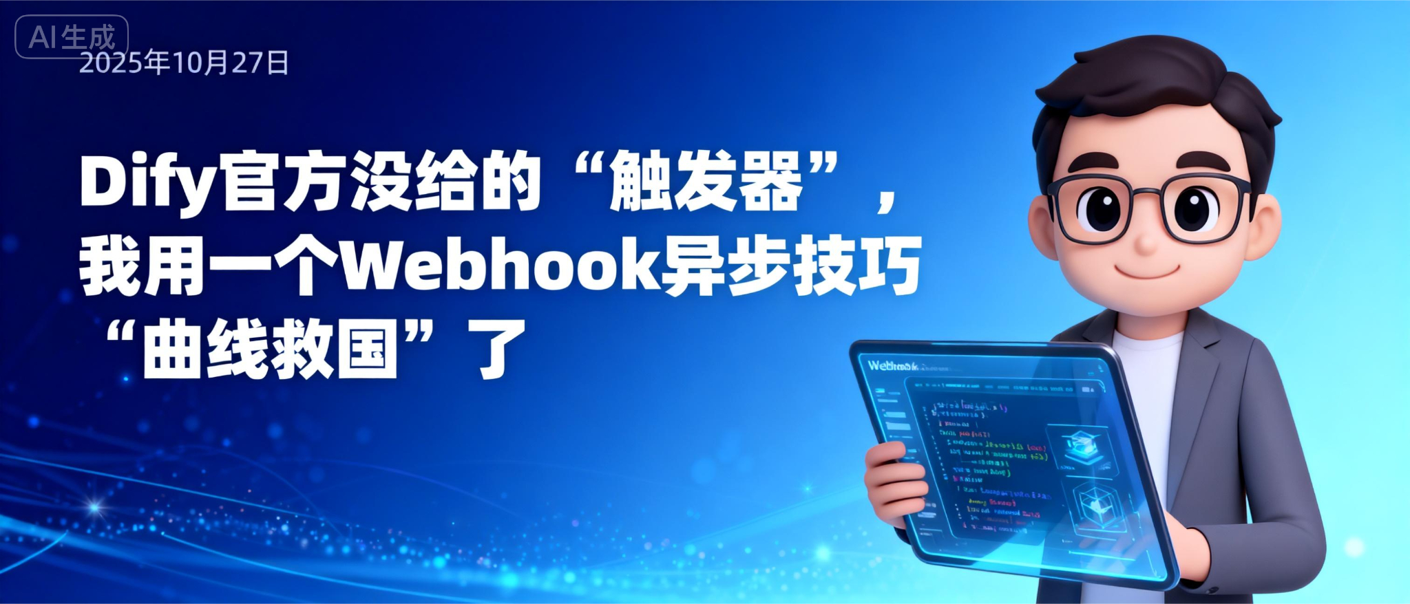 Dify官方没给的“触发器”,我用一个Webhook异步技巧“曲线救国”了