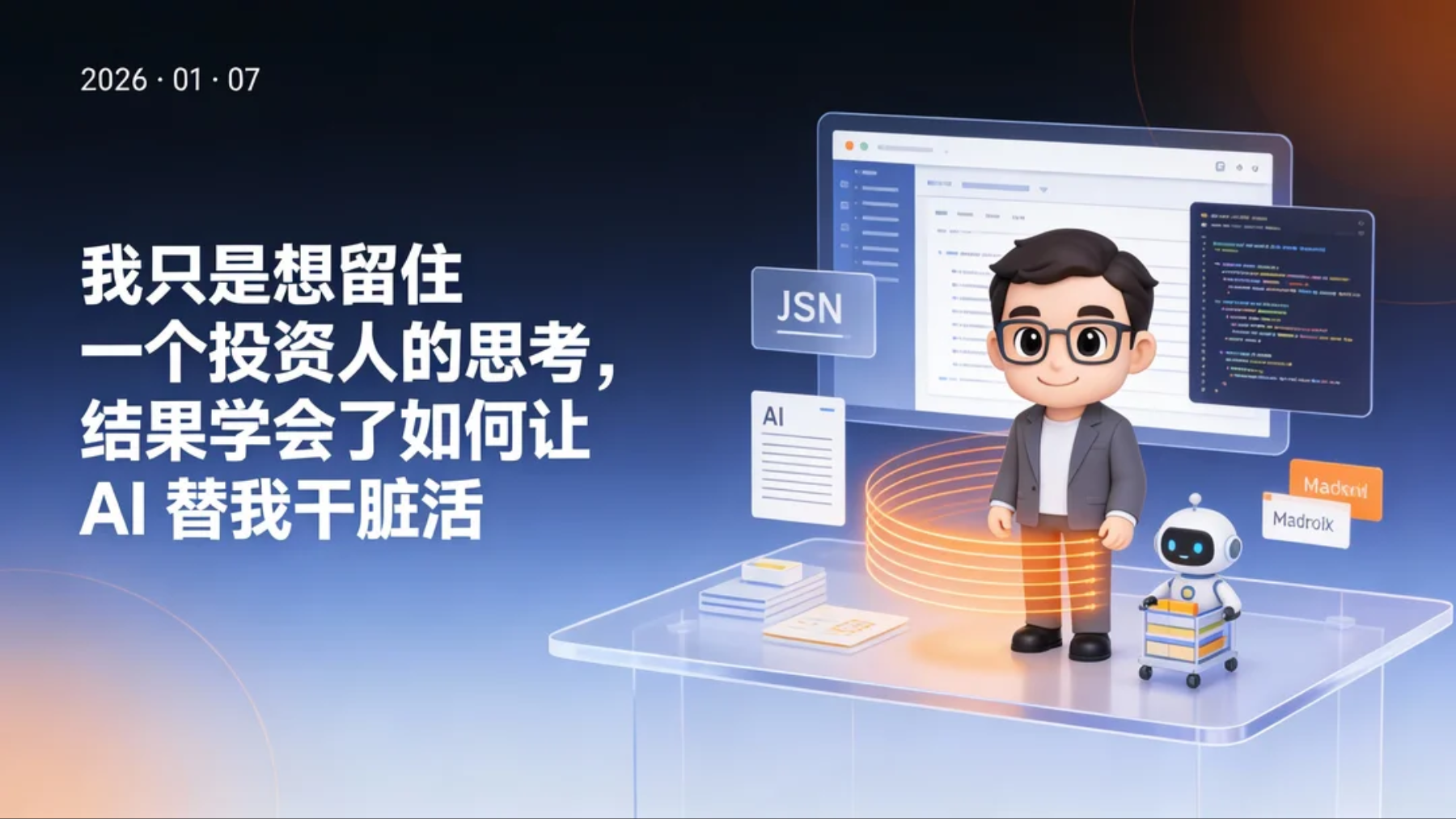 我只是想留住一个投资人的思考，结果学会了如何让 AI 替我干脏活